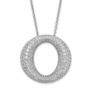 Sterling Silver & Cubic Zirconia Brilliant Embers Circle Necklace