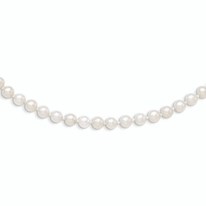 14k 4-5mm White Near Round Freshwater Cultured Pearl Necklace