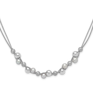 Leslie's Sterling Silver Polished with 2.5in ext. Necklace