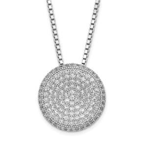 Sterling Silver & Cubic Zirconia Circle Brilliant Embers Necklace