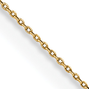 14k .75mm Round Open Link Cable Chain