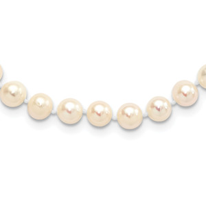 Sterling Silver Rhodium-plated White FW Cultured Pearl Necklaces