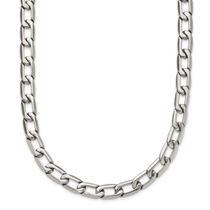 Chisel Stainless Steel Polished 24 inch Open Link Necklace