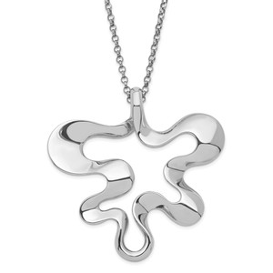 Leslie's Sterling Silver Polished Splash Necklace