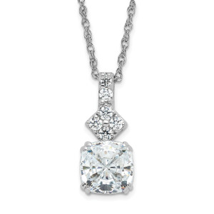 Sterling Silver Rhodium-plated Diamonore Necklace