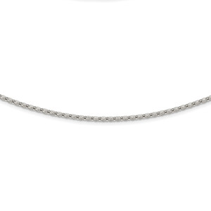 Sterling Silver Enclosed Cubic Zirconia Chain Necklace