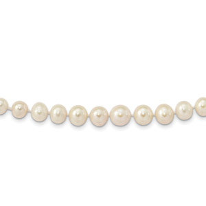 14k 7-11mm White Freshwater Cultured Pearl Graduated Necklace