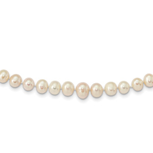 14k 4-9mm White Freshwater Cultured Pearl Graduated Necklace
