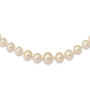 14k 4-8mm White Freshwater Cultured Pearl Graduated Necklace
