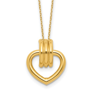 Leslie's 14K Polished Heart Necklace