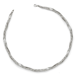 Leslie's Sterling Silver Twisted Fancy Necklace