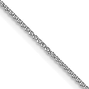 14k WG 1.05mm Spiga with Spring Ring Clasp Chain