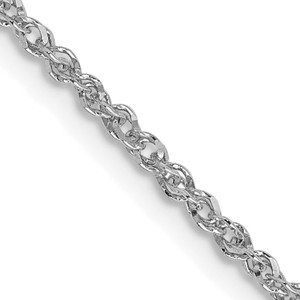 14K  White Gold 22 inch 1.7mm Ropa with Lobster Clasp Chain