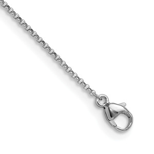 HERCO Platinum Polished Solid Rolo Chain Necklaces