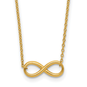 Leslie's 14K Polished Infinity with 2in ext. Necklace