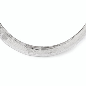 Leslie's Sterling Silver Polished and Textured Slip-on Neck Collar