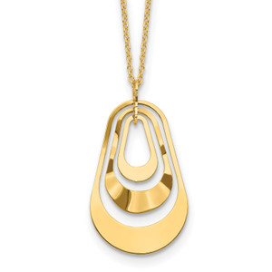 Leslie's 14K Polished with 2in. ext. Necklace