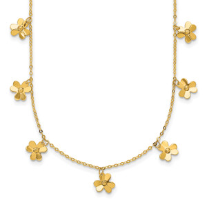 HERCO Gold 3 Leaf Clover Dangle Necklaces