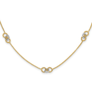 14K Two-tone 16in with 2in ext. Necklace