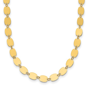 Leslie's 14K Polished Fancy Mirror Link Necklace