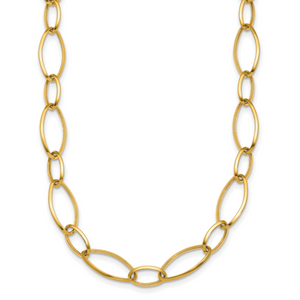 HERCO Gold Light Mixed Oval Link Necklaces