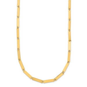 Herco 14K Polished Solid Bar Link with 2 Inch Extension Necklace