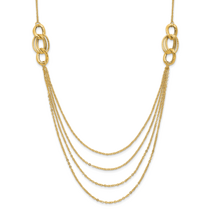 Leslie's 14K Four Layer Rope Chain Necklace