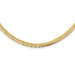 14k Polished Fancy Link 17in Necklace