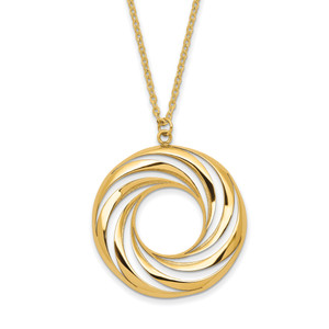 Leslie's 14k Polished and Brushed Necklace