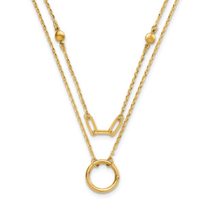 Leslie's 14k Polished Double Layer Necklace