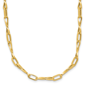 Leslie's 14K Polished Fancy Twisted Link Necklace