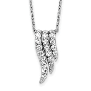 14K White Gold Lab Grown Diamond VS/SI FGH Necklace