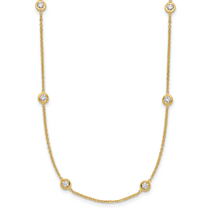 Herco 14K Lab Grown Diamond VS/SI DEF Stations 20 inch Necklace