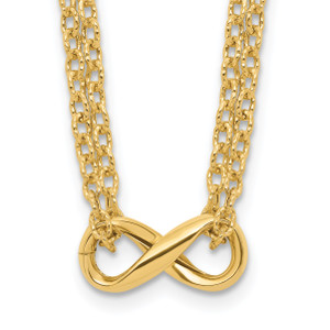 Leslie's 14K Polished 2-Strand Infinity Necklace