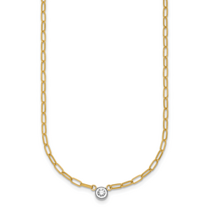 HERCO Gold 2.4mm Oval Links with Diamond