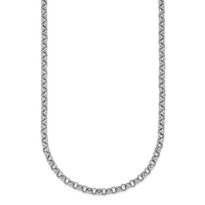 HERCO Platinum 3.4mm Solid Rolo Necklaces