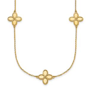 HERCO Gold Flowers Fancy Link Necklaces