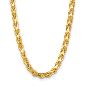 14K Polished 3mm Fancy Link Franco Necklace