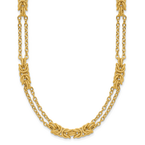 Leslie's 14K Polished and Textured Multi-strand Necklace
