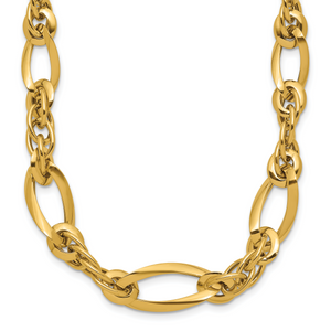 14k Polished Fancy Link 18in Necklace