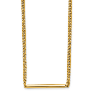 HERCO Gold Curb Chain with Bar Necklaces