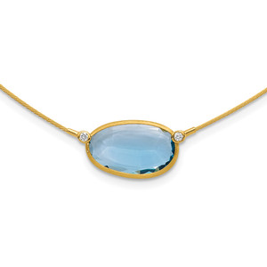 HERCO Gold Blue Topaz Necklaces