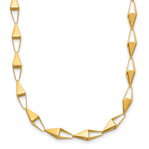 Leslie's 14K Polished Geometric Link Necklace