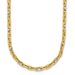 Leslie's 14K Two-tone Polished Link Necklace