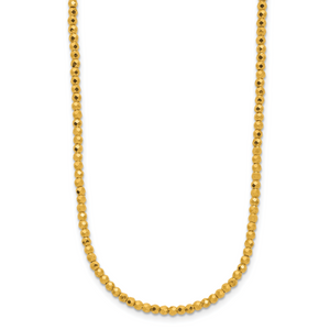 Herco 24K Polished Faceted Beaded 18 Inch Necklace