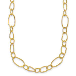 HERCO Gold Textured Link Necklaces