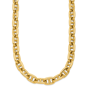 HERCO Gold 8mm Anchor Chain Necklaces with T-Bar