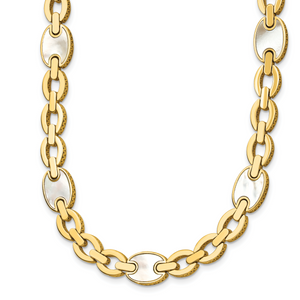 HERCO Gold Mother of Pearl and Chain Link Necklaces