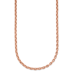 HERCO Gold Solid Oval Open Link Necklaces