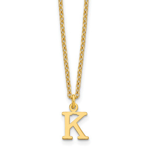 Cutout Letters A-Z Initial Necklaces